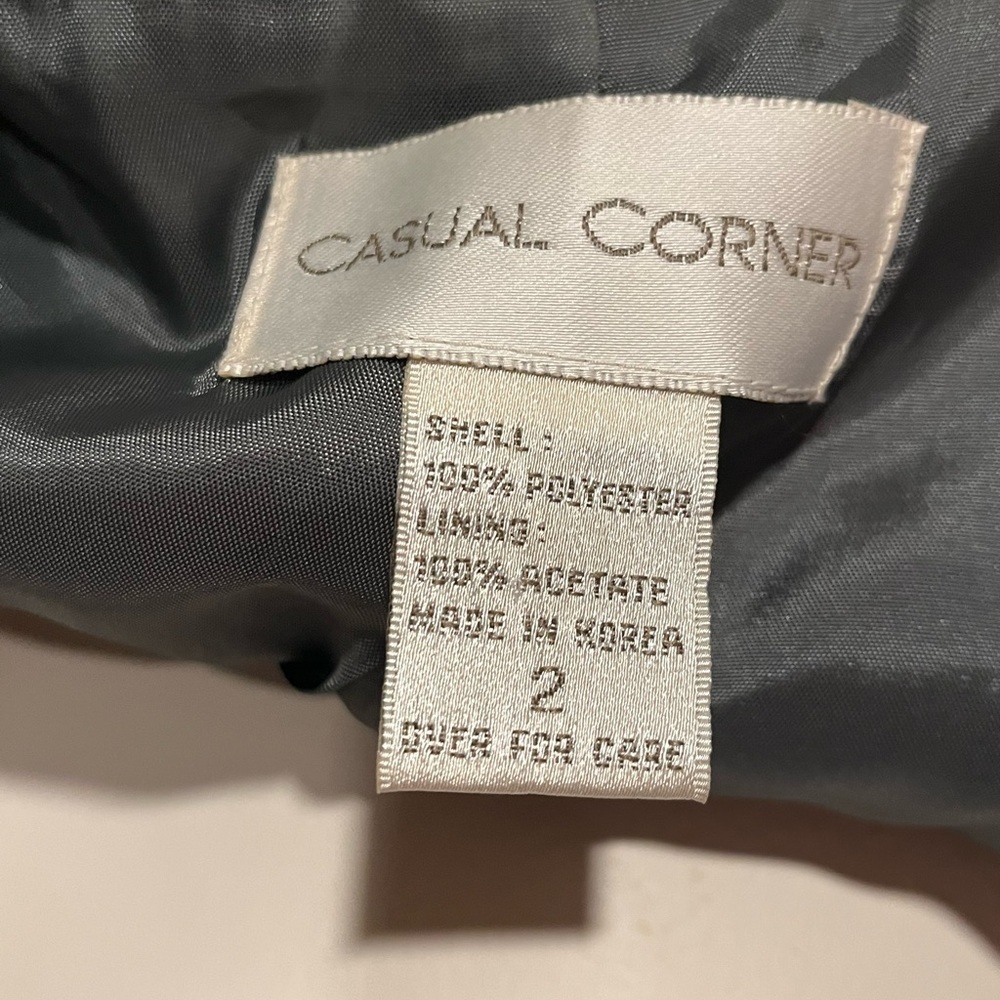 Vintage CASUAL CORNER Women's Size 2 Gray Blazer Career Jacket Business Casual - Picture 8 of 12